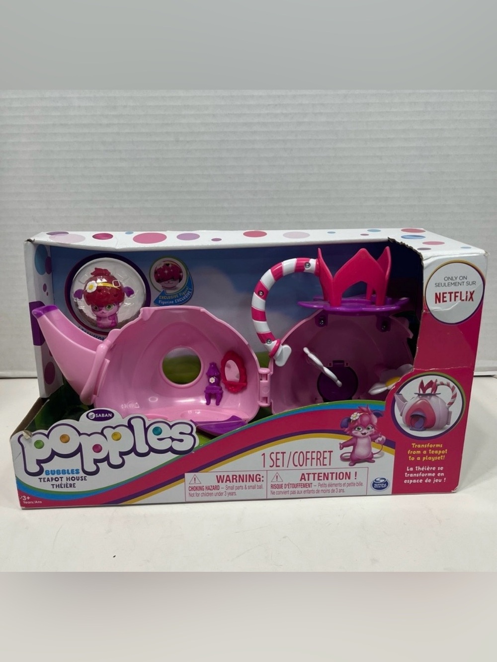 POPPLES bubbles teapot house playset NWT toy
